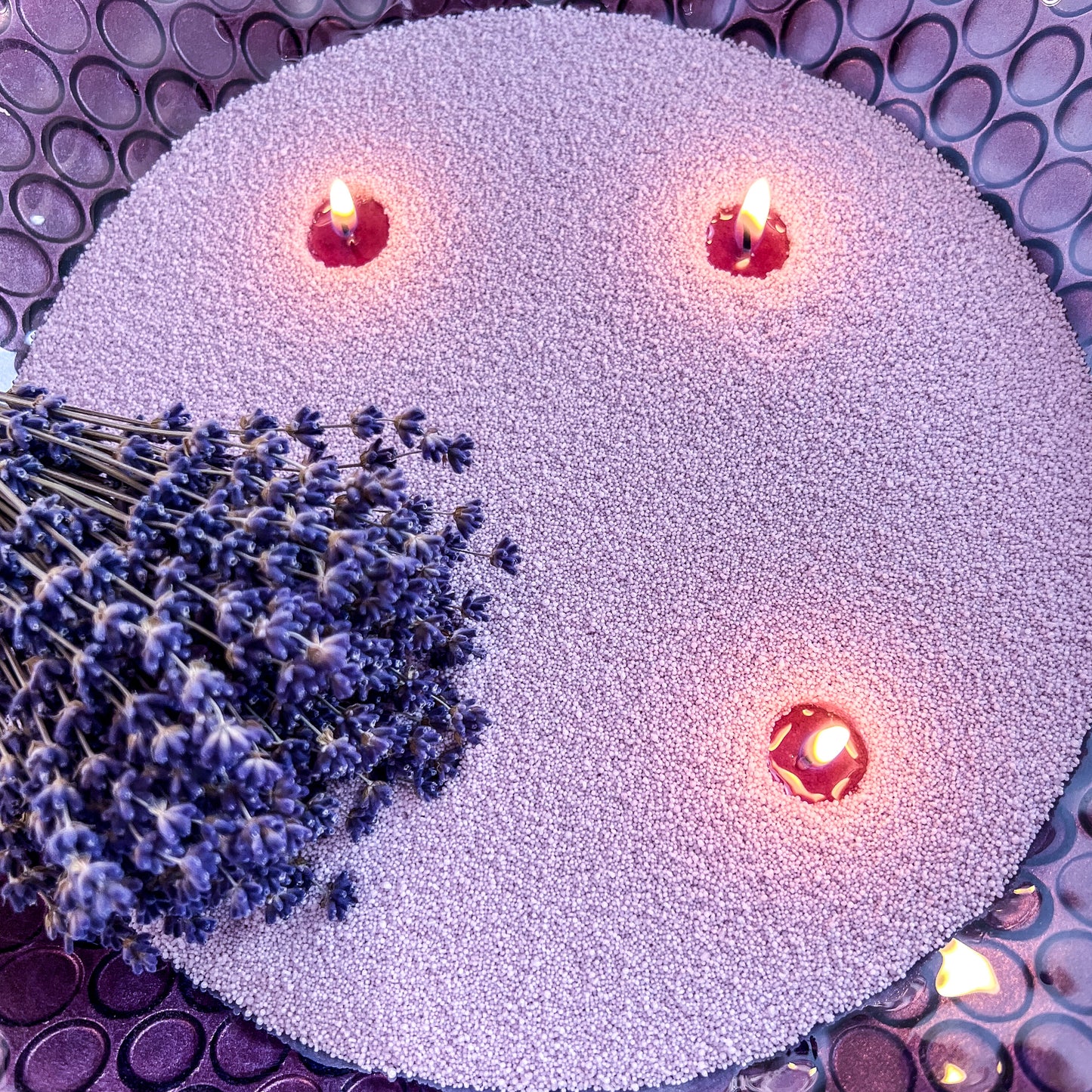 LAVENDER CANDLE SAND WAX
