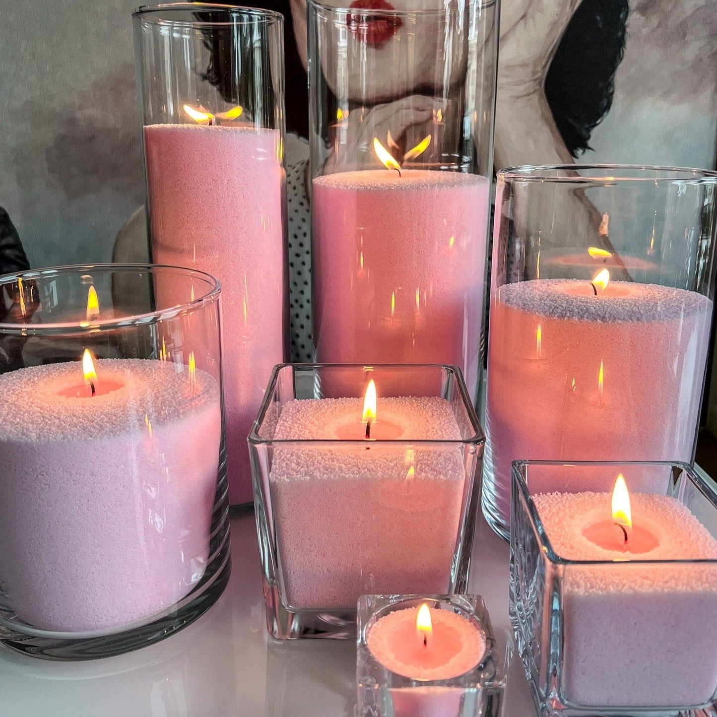 Candle Sand Wax Baby Pink Color Wedding Decor Event Decoration Candle Supplies Candle Supplier Candle Sand For Your Events