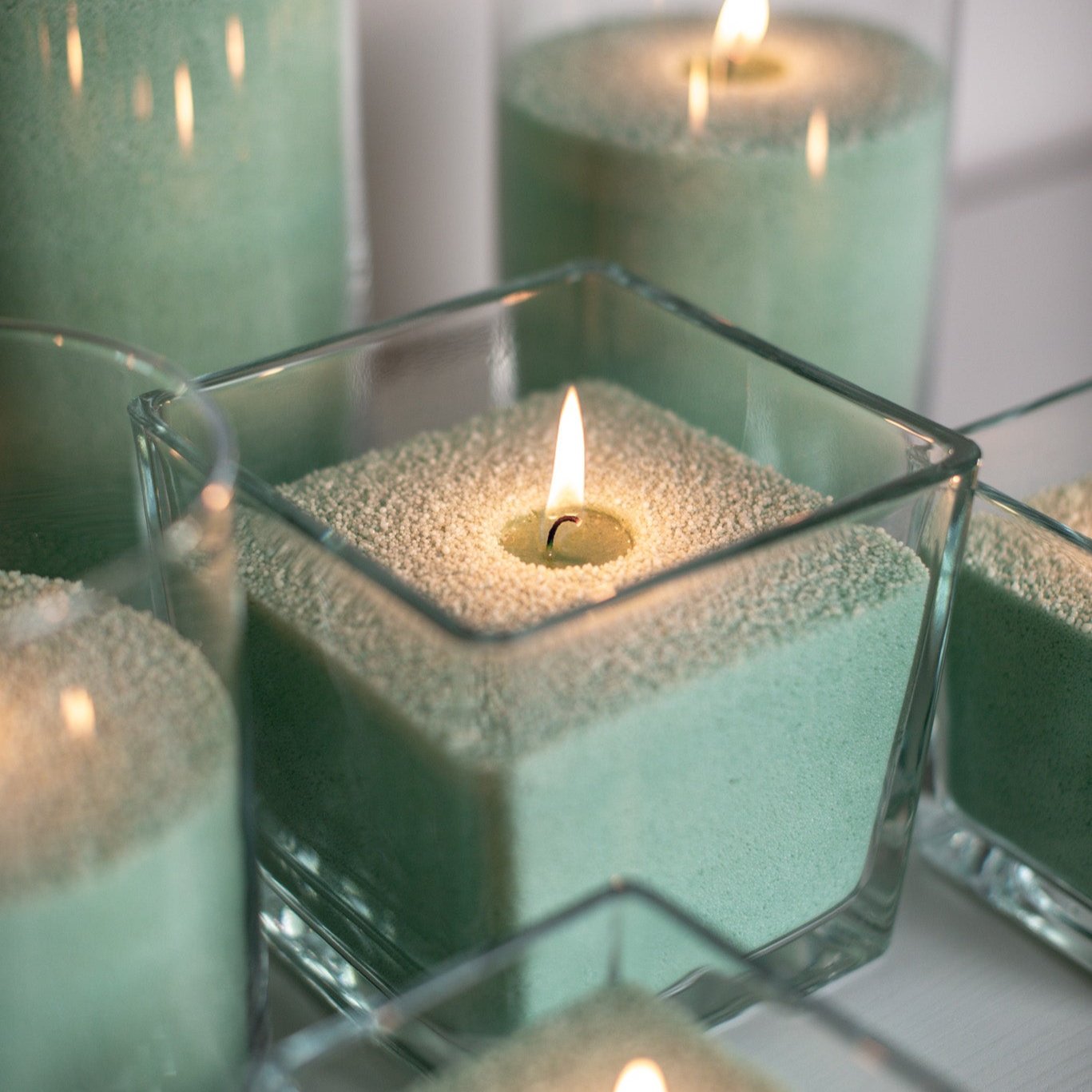 ICE GREEN CANDLE SAND WAX