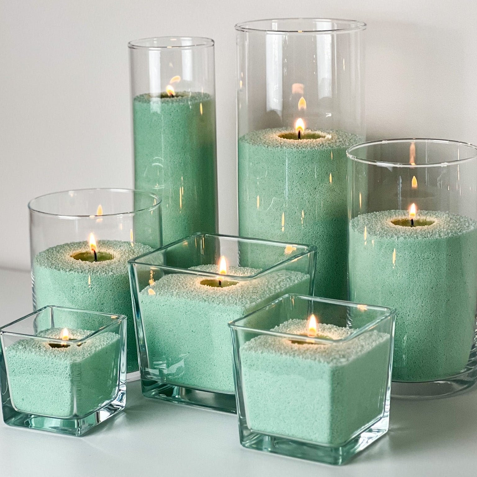 ICE GREEN CANDLE SAND WAX