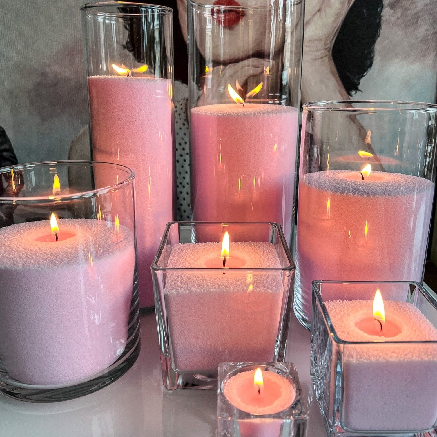 Candle Sand Wax Baby Pink Color Wedding Decor Event Decoration Candle Supplies Candle Supplier Candle Sand For Your Events